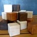organic building BLOCKS natural colorful 24 piece wooden Walnut, Cherry and Maple set