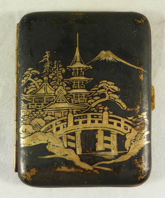 Beautiful Japanese Cigarette Case by mountainbrook on Etsy