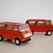 Retro 1960's Tonka Toy Van Pair - Red and Orange Vans