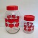 Retro Heart Canister Set by Carlton Glass