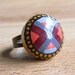 Abstract X - handmade wood ring