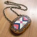 Native Cameo - handmade wood necklace