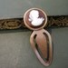 Cameo Bookmark, Book Marker, Victorian Cameo, Vintage Cameo, Lady's Head, Victorian Lady, Victorian, Chocolate Brown, Antique Brass