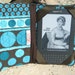 Kindle Paperwhite, Kindle HD, Kindle 3 eReader or Kindle Fire Cover Teal Dots and Dark Brown