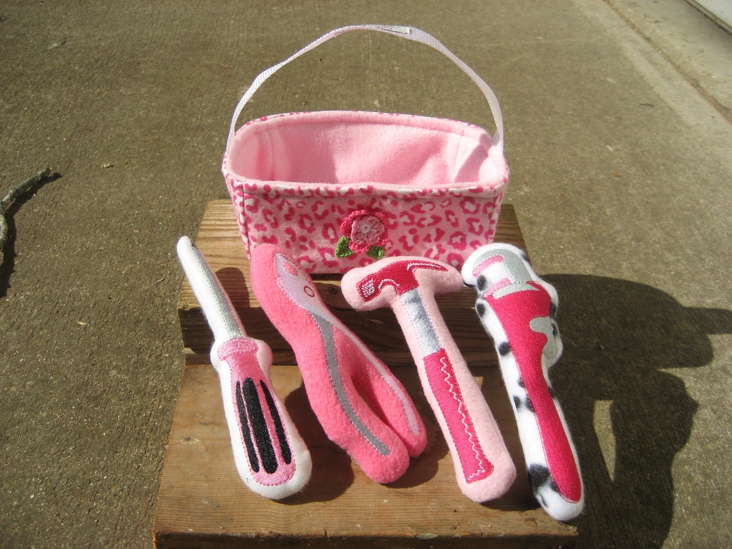 pink toy tool box