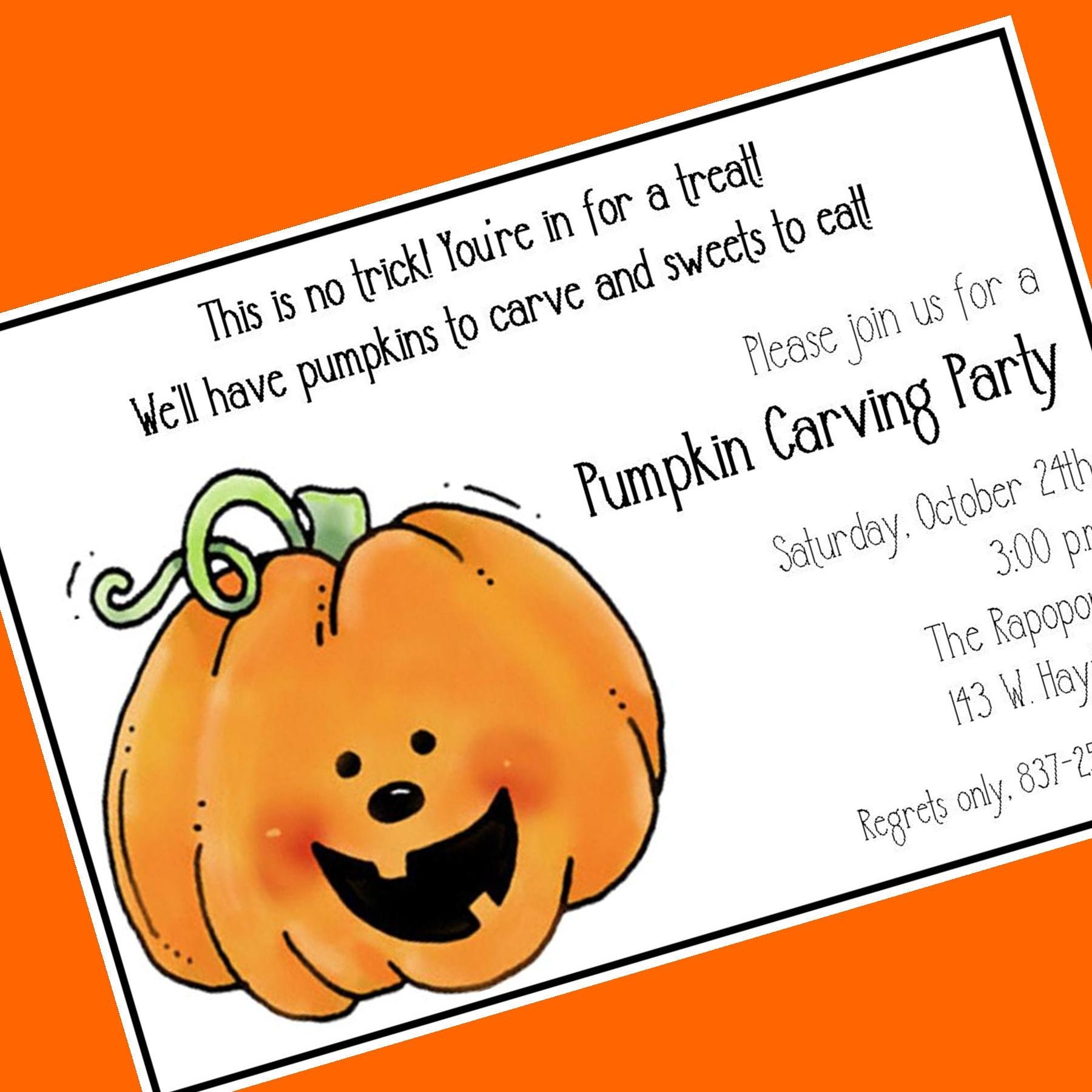 Pumpkin Carving Party Invitation 8