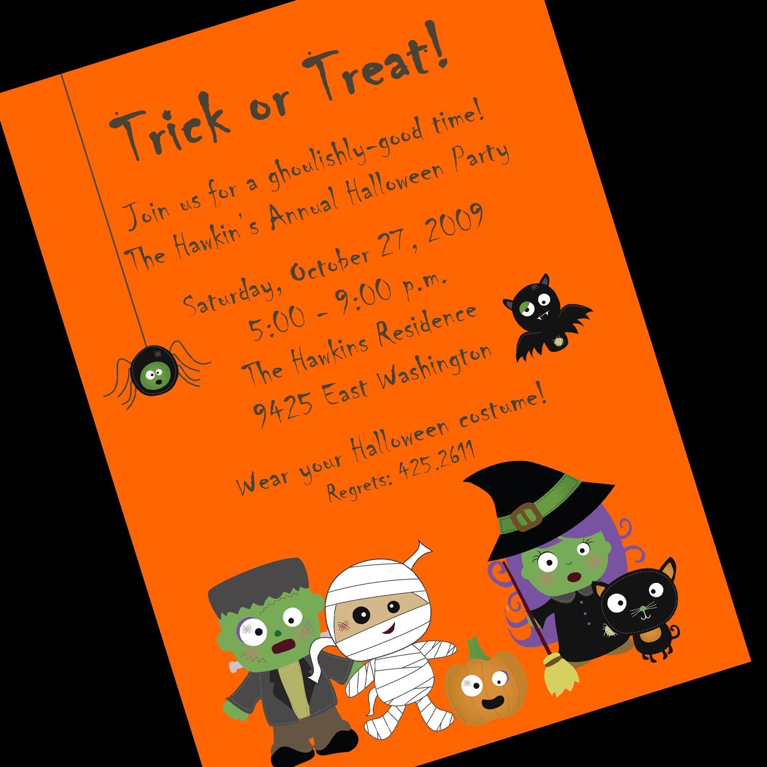 Halloween Birthday Party Invitation Wording 8