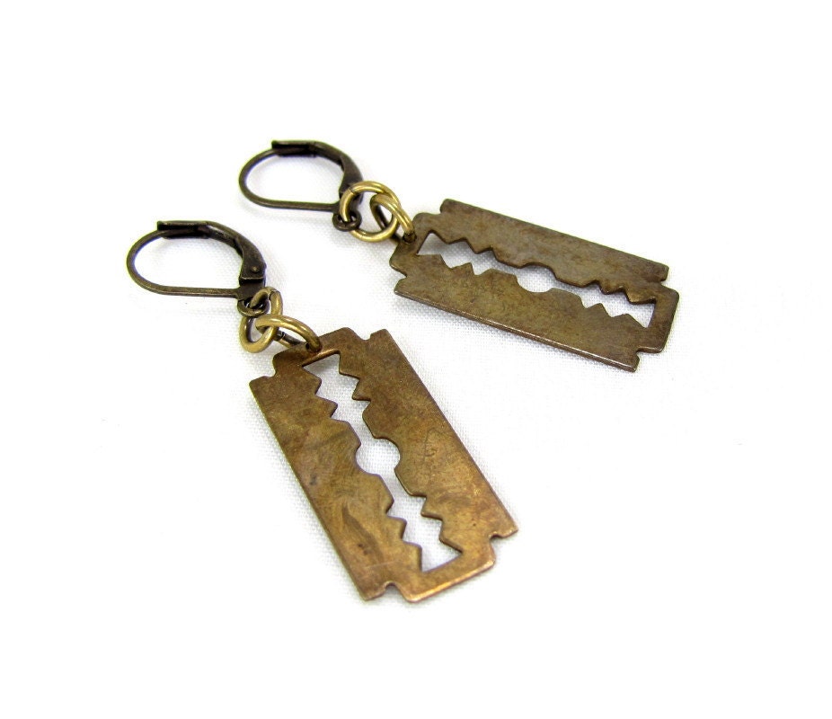 Razor Blade Earrings