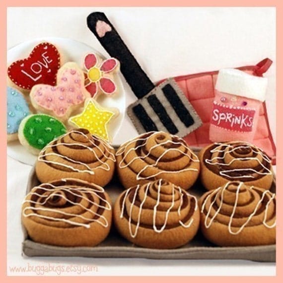 BAKERY SWEETS PDF Felt Food Pattern Cinnamon Rolls Sugar