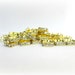50 pcs Gold Rhinestone Rondelles, 10mm Basketball Wives, Square Rondelles