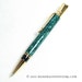 GREEN GRANITE acrylic pen with 24kt GOLD in Parker Duofold Style - Handmade pen