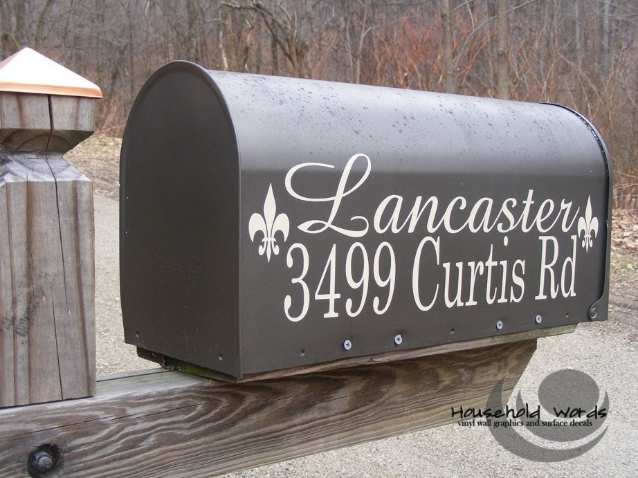 Mailbox Decal lettering Custom Made for You vinyl graphics