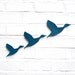 Ceramic wall art - Flying ducks in teal blue - Set of 3 stoneware pottery birds Home decor wall ornaments Modern classic retro silhouette