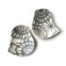 Birds of a feather bowl duo with lace texture in stoneware ceramic