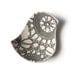Engagement gift Lace textured ceramic bird ring bowl Cream pottery Classic warm gray Home decor Soap dish Candle holder Engagement ring dish