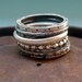 set of deluxe stacking rings. made to order in your size