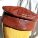 Orange Tan Leather Kufi Hat
