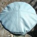 Leather Robins' Egg Blue Kufi Hat or Crown