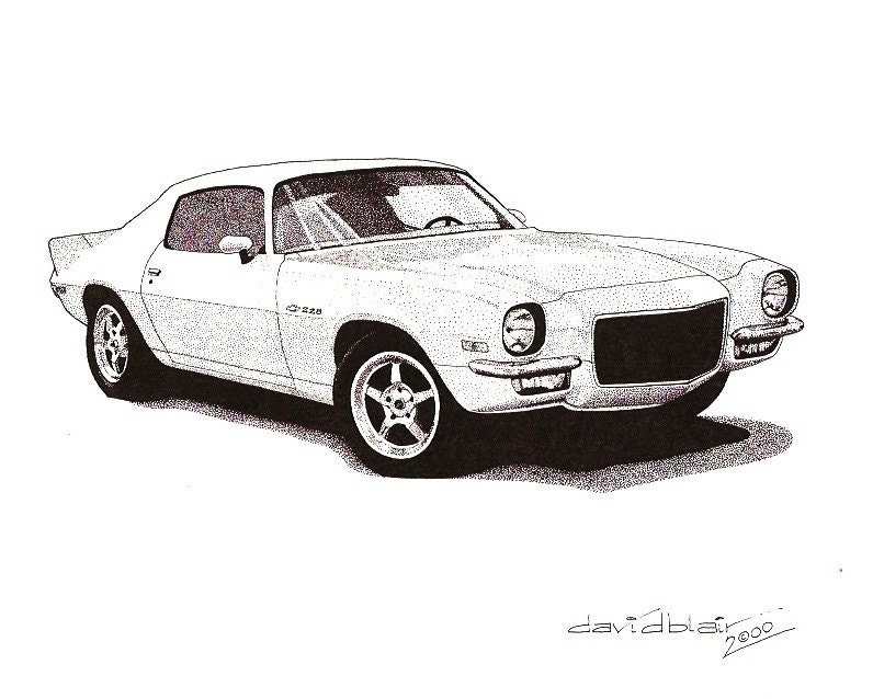 Items similar to 1973 Camaro Z28 - Limited Edition Print of 1000 on Etsy