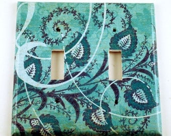 Double Switch Plate Light Switch Cover Wall Decor in Addison (122D)
