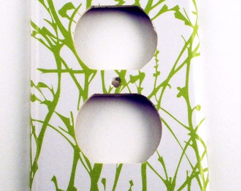 Light Switch Plate Wall Decor Light Switch Cover Outlet in Green Grass (128O)