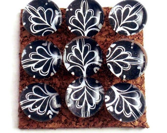 Cork Board Pins Decorative Push Pins Thumb Tacks Pushpins in Black Lace (PP64)