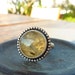 Prehnite ring, Gemstone ring, cocktail ring, Sterling silver ring, statement ring