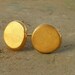 Organic gold studs earrings