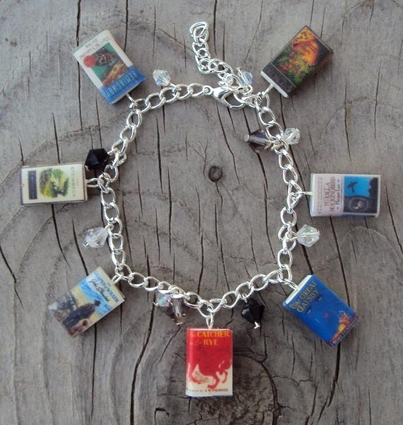 Items similar to Classics Books Charm Bracelet on Etsy
