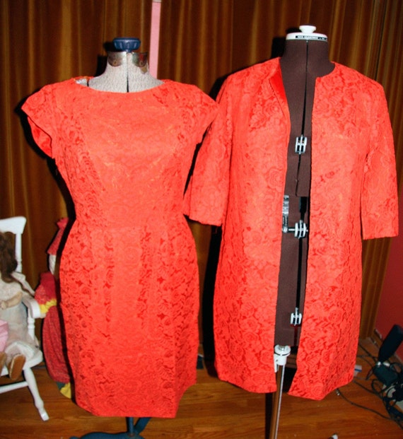 burnt orange lace gown