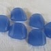 Set of 6 Faceted Sky Blue Glass Beads