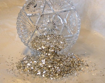 Real German Glass Glitter Pure Silver Shards 1 oz 40 Grit
