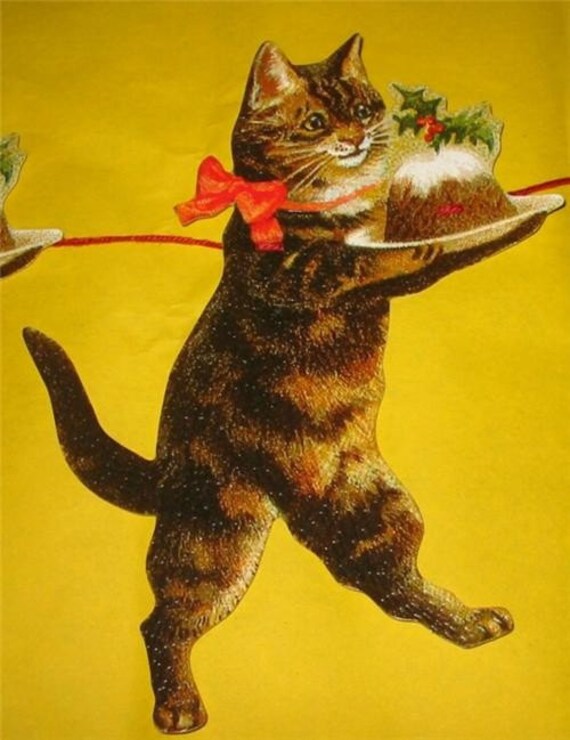 Victorian 10 Cat Christmas Paper Garland Die by SugarCampCottage