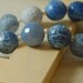 SALE Blue Vein Agate Necklace .925 Sterling Silver