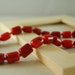 Red Coral Choker "Rachel" Red Coral Necklace