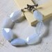 SALE Blue Chalcedony Bracelet Chunky Sterling Silver