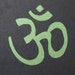 Soft Green Ohm on Grey Velvet Painting