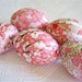 Easter Eggs Pink Easter Eggs Decoupage Eggs Origami Eggs cherry blossom floral pastel white