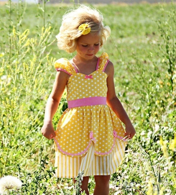 Items similar to YELLOW Princess dress from Lover Dovers handmade ...