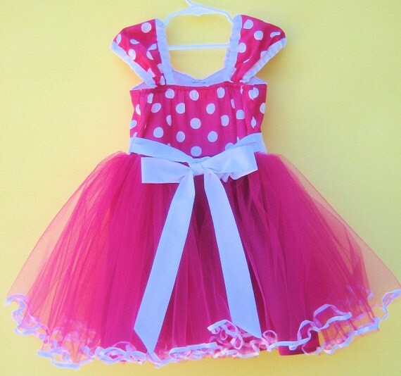 MINNIE MOUSE costume dress Tutu Party Dress in Hot pink