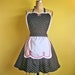 Retro APRON I Love Lucy black polka dot sexy hostess apron vintage inspired