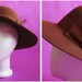 Vintage 70s Floppy Brown Boho Hat with Bow Band and Feather by Betmar New York