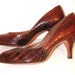 50's Never Worn Brown Alligator Pumps 5.5 BAA