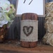 SET OF 18 Rustic Wood Table Number Holders with Grapvine Heart - Item 1259