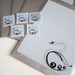 5 nouveau swan notecards - envelopes and stickers V3