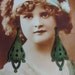 Verdigris Patina Floral Petal Filigree Earrings Drops 468VER x2