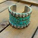 Crocodile Tears, Western Cowgirl Shabby Chic Leather & Rhinestone Cuff Bracelet