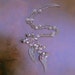 Angel Wings, Western Cowgirl Crystal Angel Wings Bali Silver Charm Necklace