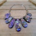Purple Rain, Western Cowgirl Purple Turquoise Pyrite Tear Drop Necklace