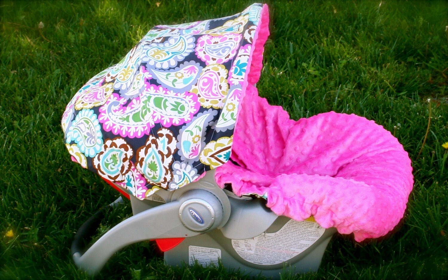 Infant Car Seat Cover Baby Car Seat Cover Paisley by ChubbyBaby